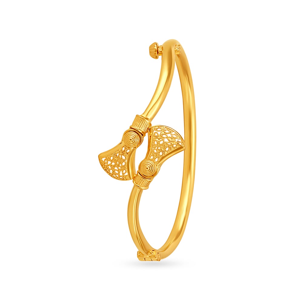 Splendid Filigree Work Gold Bangle,,hi-res image number null