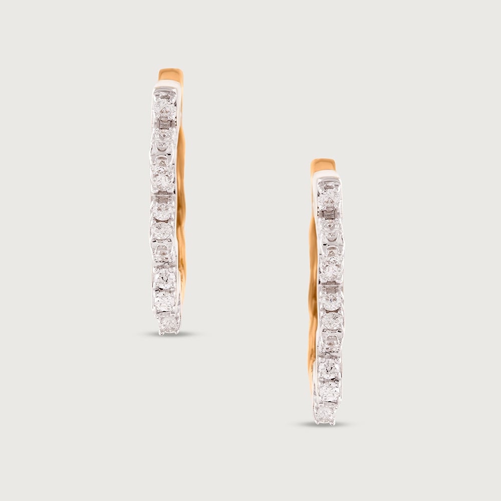 Starburst Luxe Gold & Diamond Hoop Earrings,,hi-res image number null