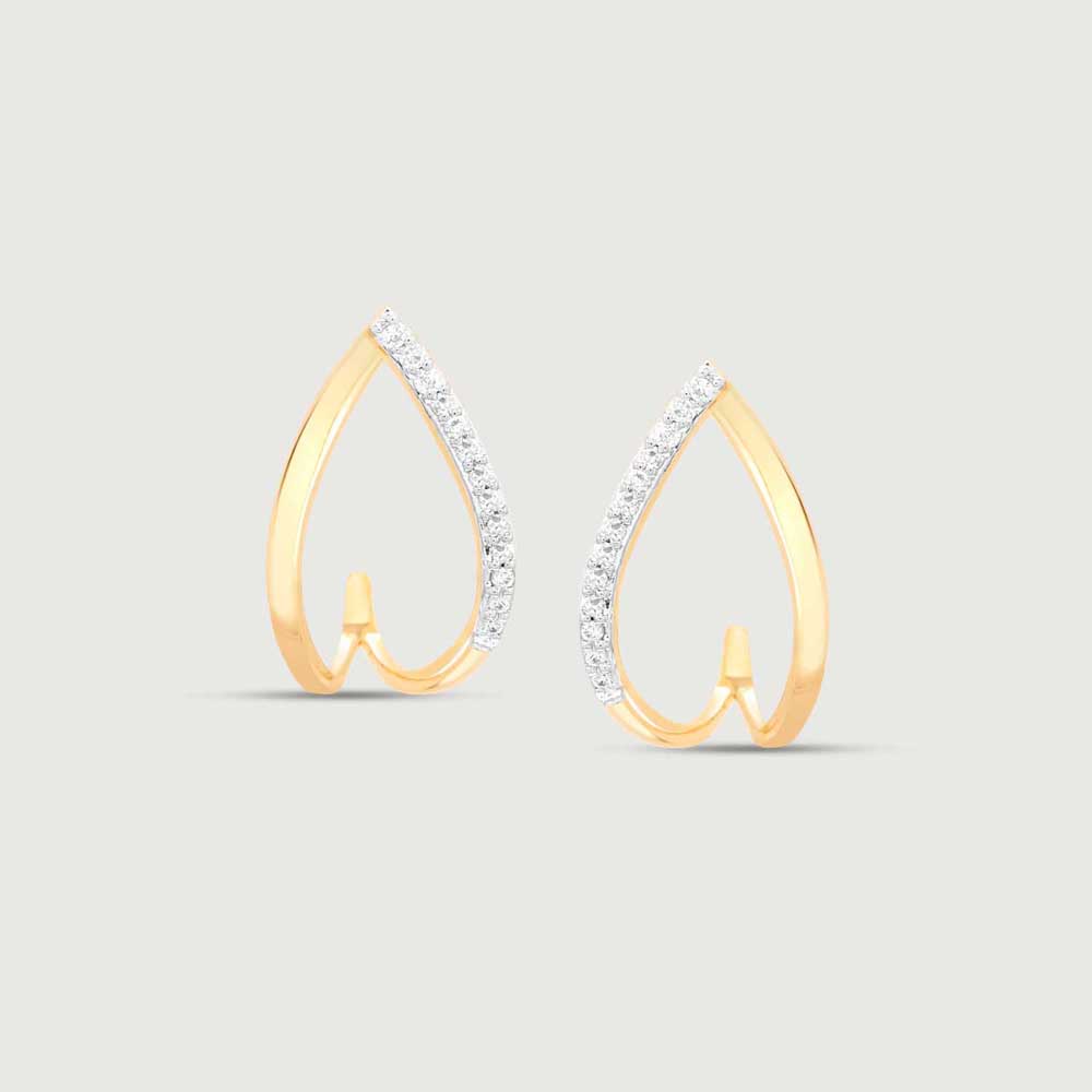 Flirty Swirl Diamond Hoop Earrings,,hi-res image number null