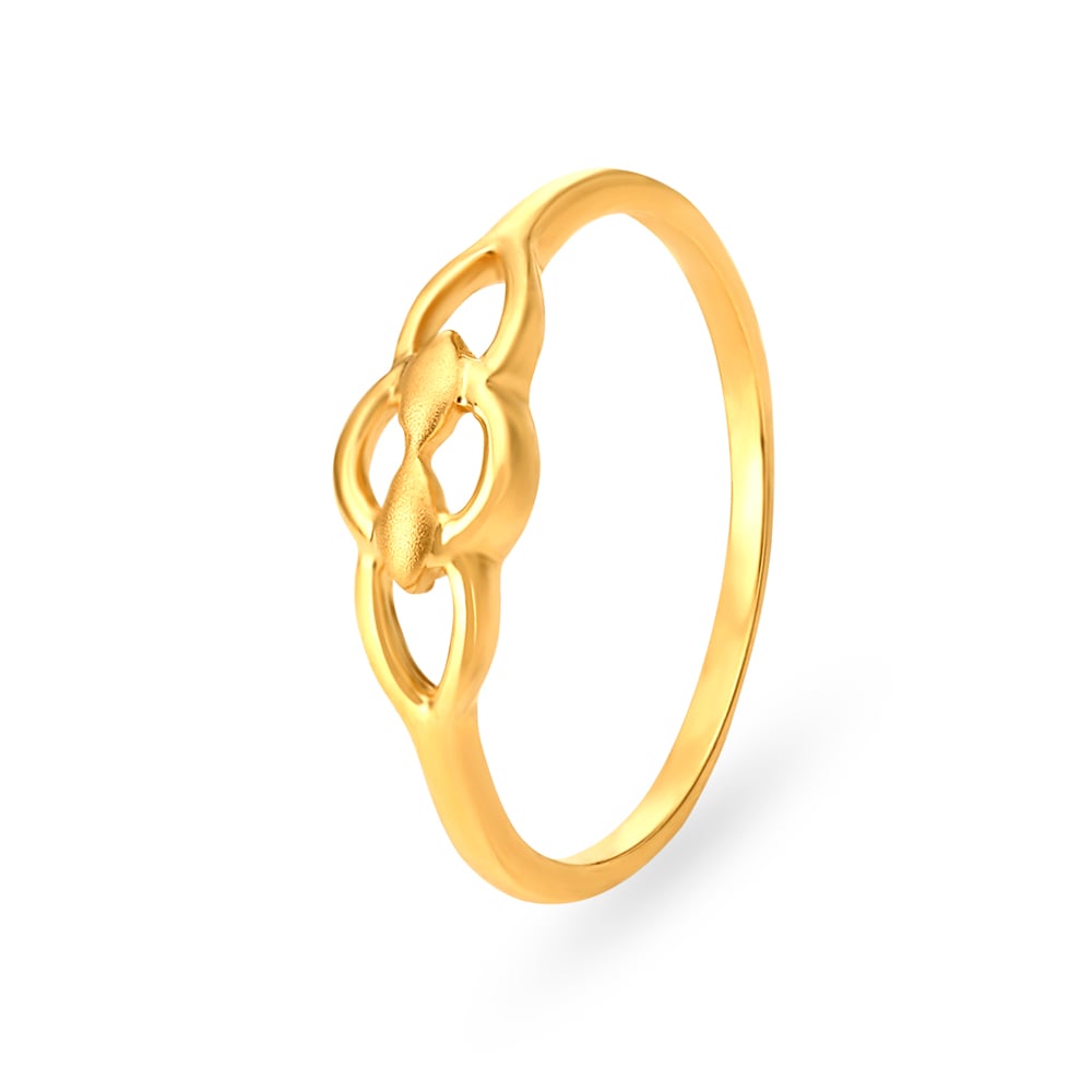 Tanishq 18KT Yellow Gold Diamond Floral Finger Ring at Rs 18785 in Jaipur