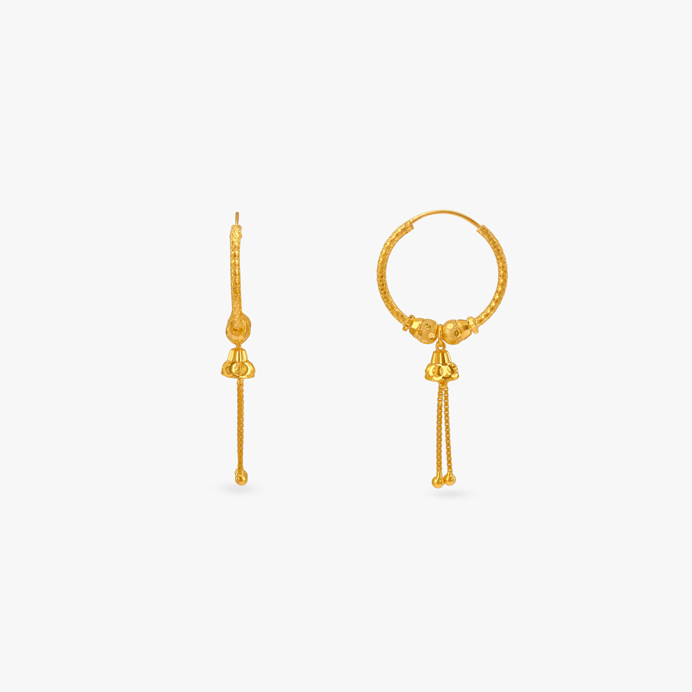 Twinkle Trail Gold Hoop Earrings,,hi-res image number null