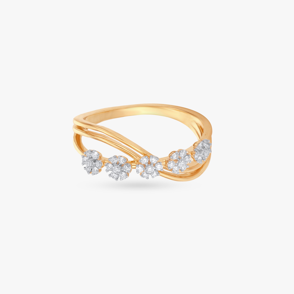 Playful Bloom Diamond Finger Ring,,hi-res image number null