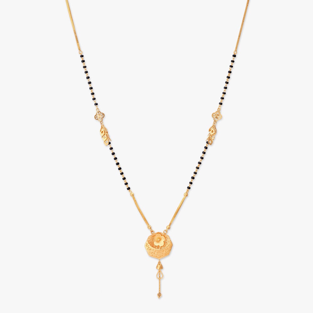 Octagon Bloom Gold Mangalsutra,,hi-res image number null