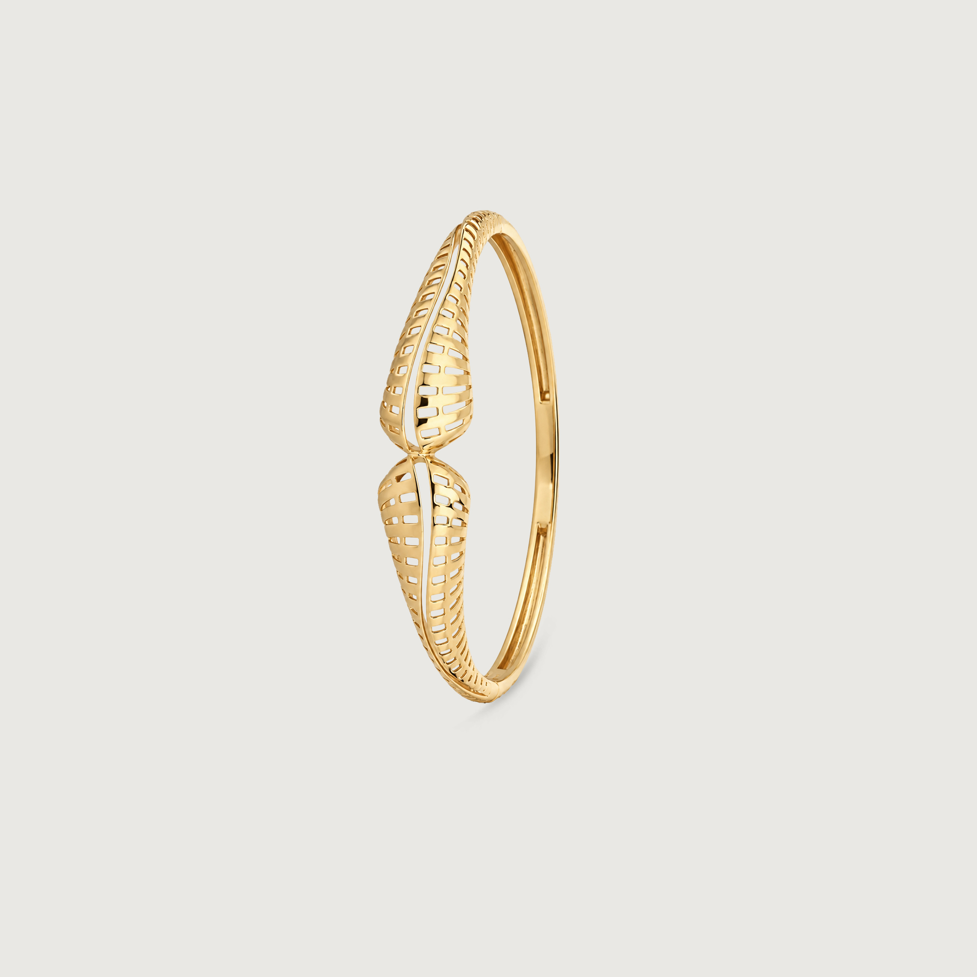 Graceful Leaf Gold Bangle,,hi-res image number null