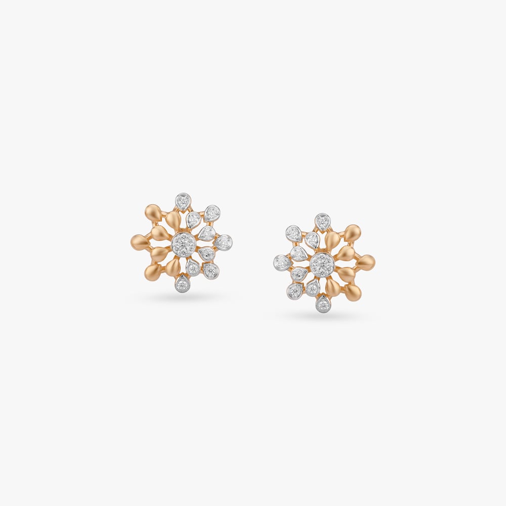 

Radiant Bloom Diamond Stud Earrings
