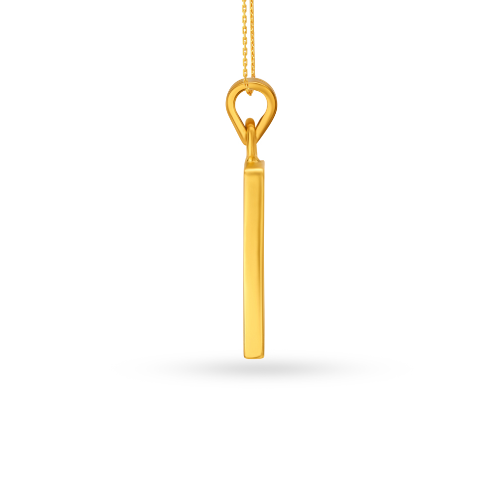 Islamic Symbol Engraved Gold Pendant,,hi-res image number null