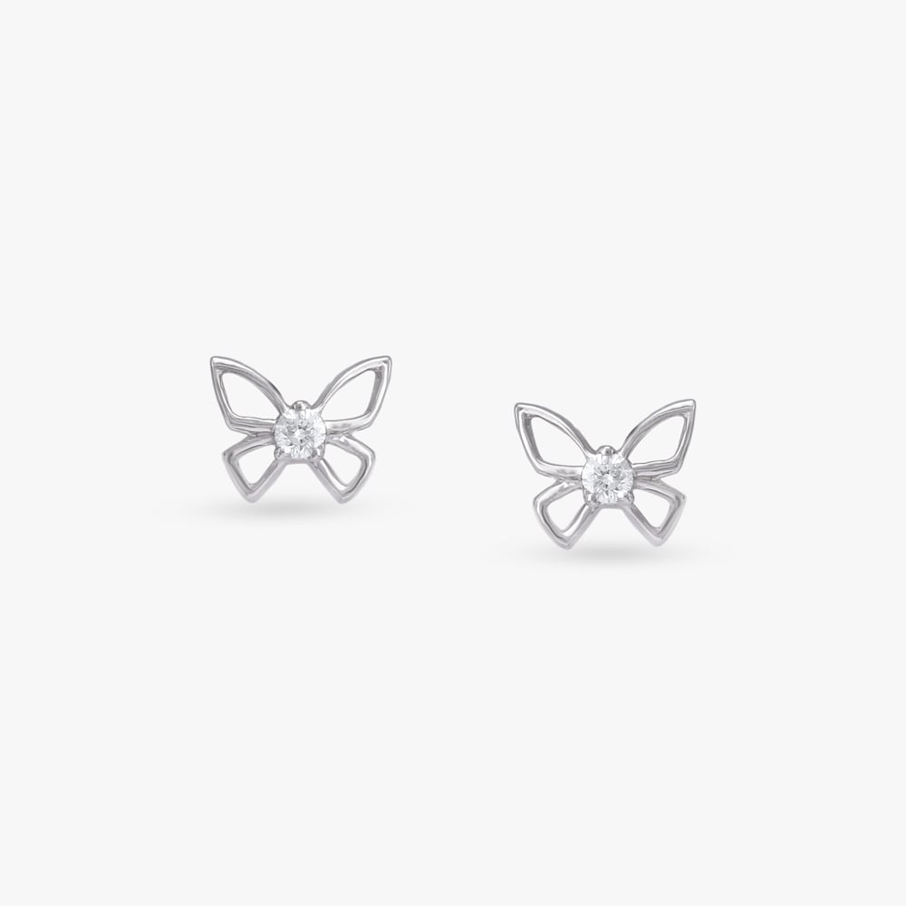 Bow Whimsy Diamond Stud Earrings,,hi-res image number null