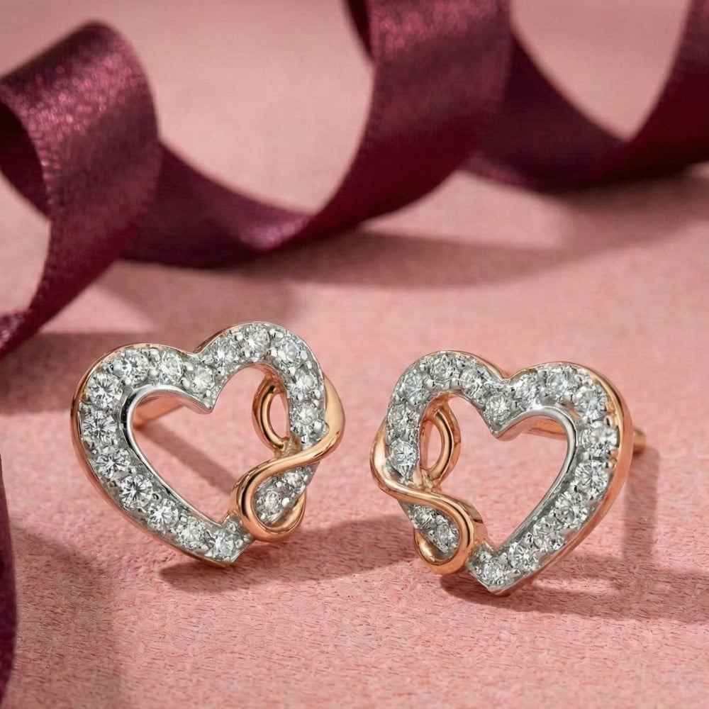 

Infinity Heartbeat Diamond Stud Earrings