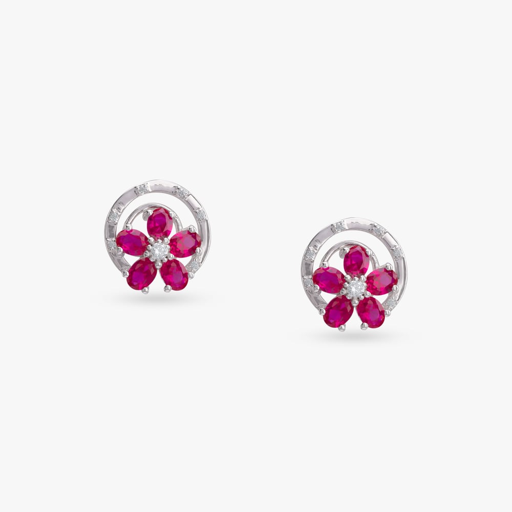 Petal Spark Silver Pendant and Earrings Set,,hi-res image number null