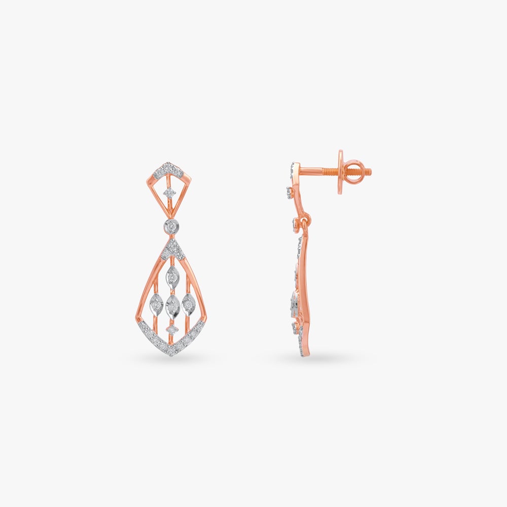 Chic Raindrop Diamond Drop Earrings,,hi-res image number null