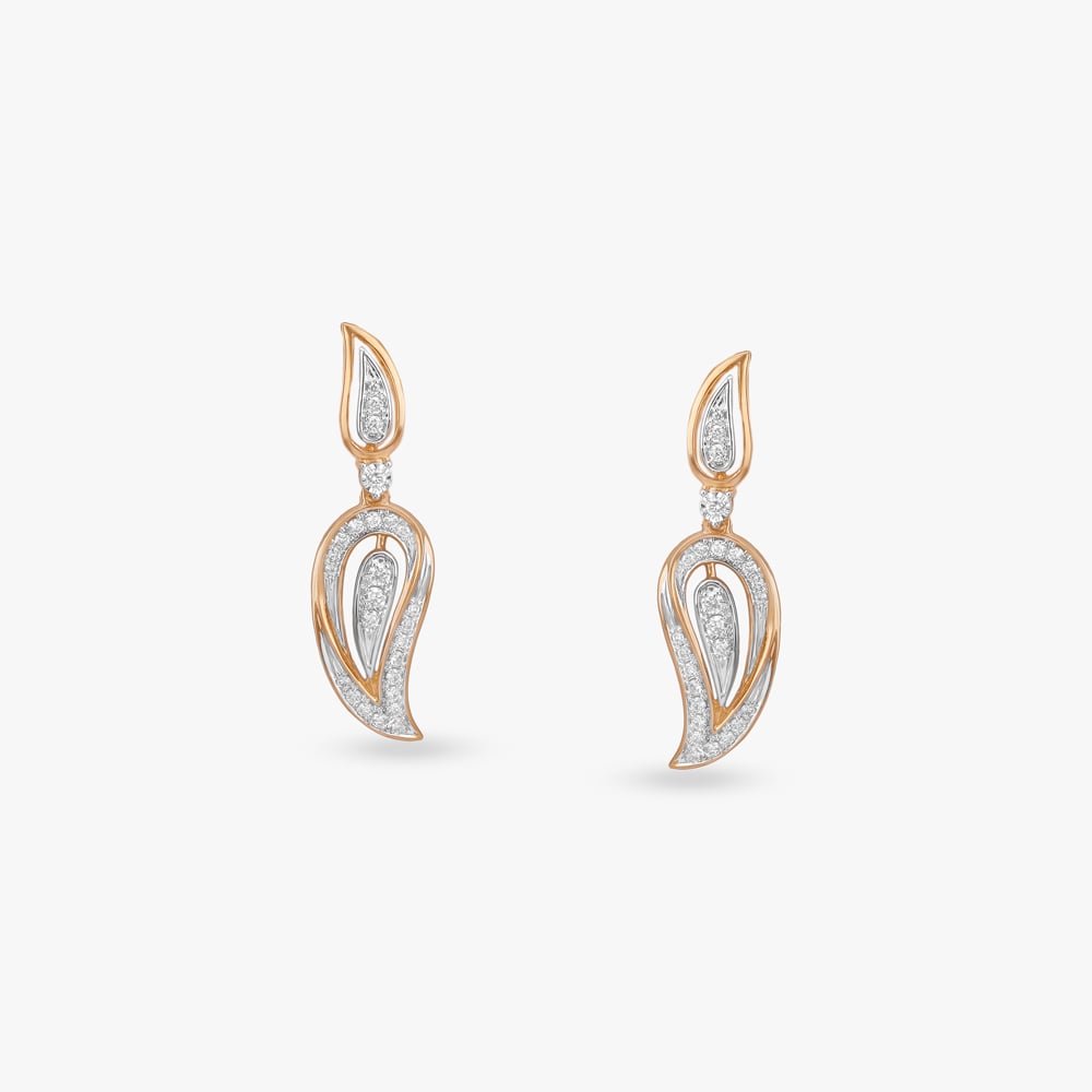 

Paisley Flame Diamond Drop Earrings