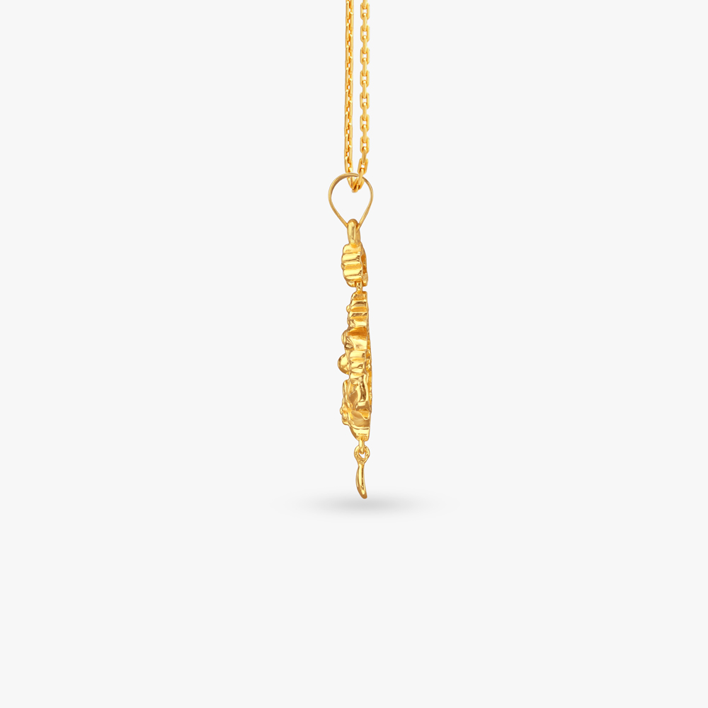 

Floral Garland Gold Pendant