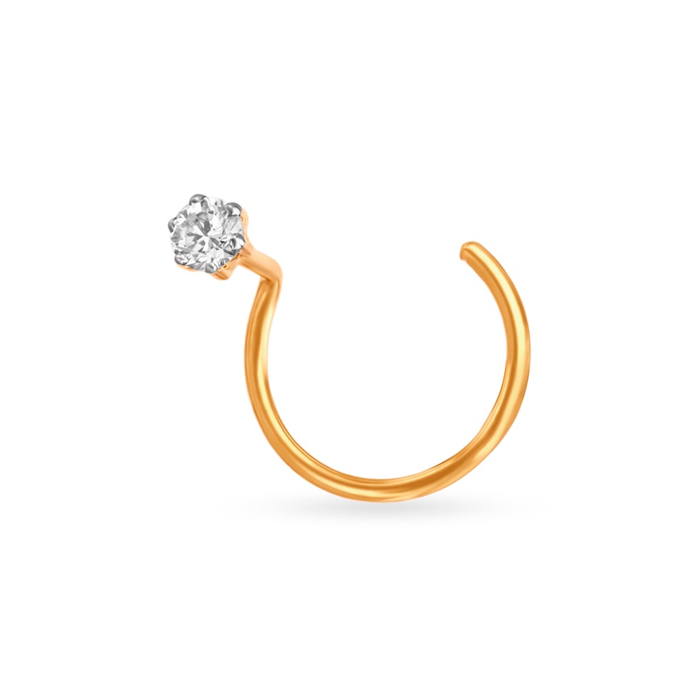 Sleek Stunning Diamond Nose Pin,,hi-res image number null