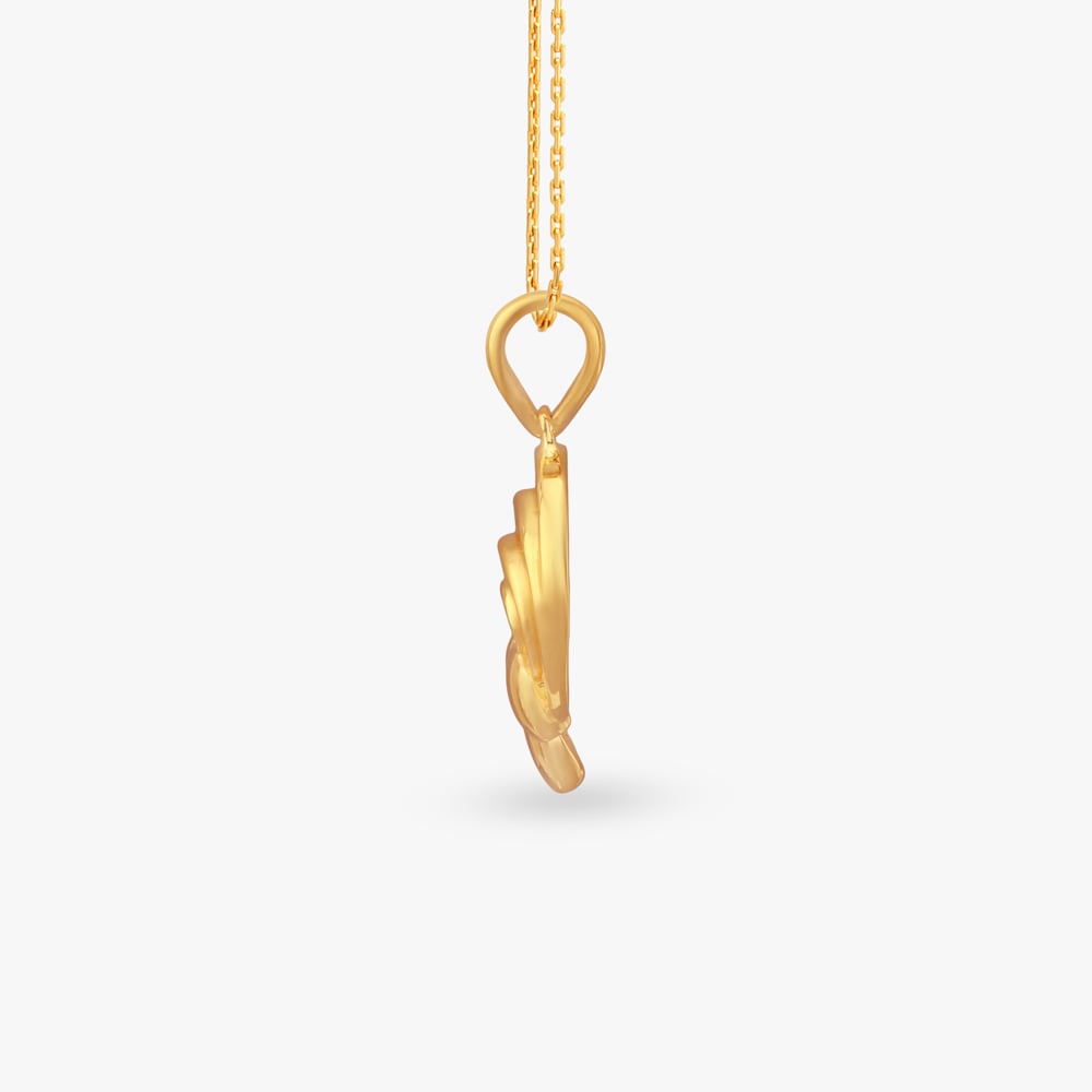 

Radiant Spiral Gold Pendant