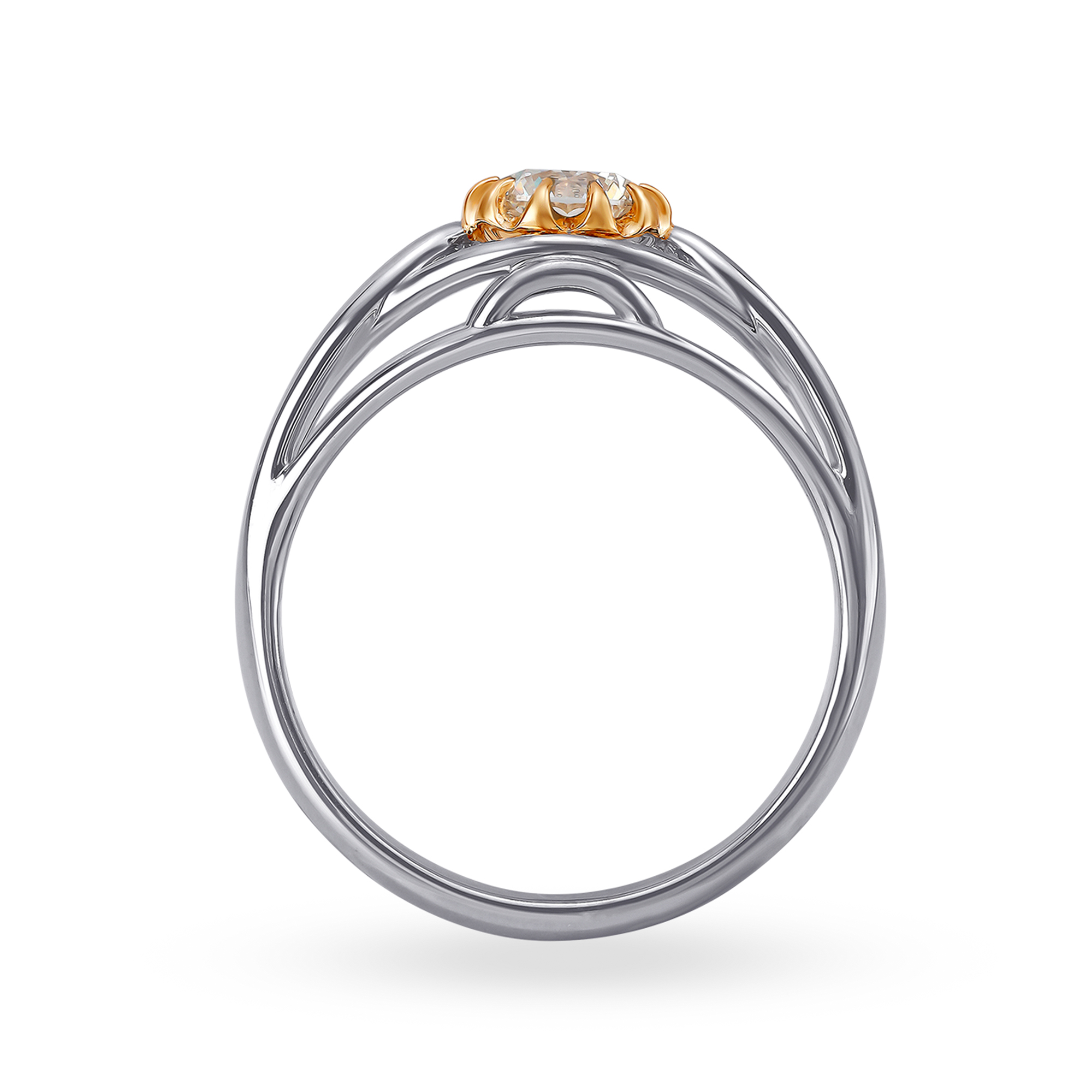Winged Arc Solitaire Ring,,hi-res image number null