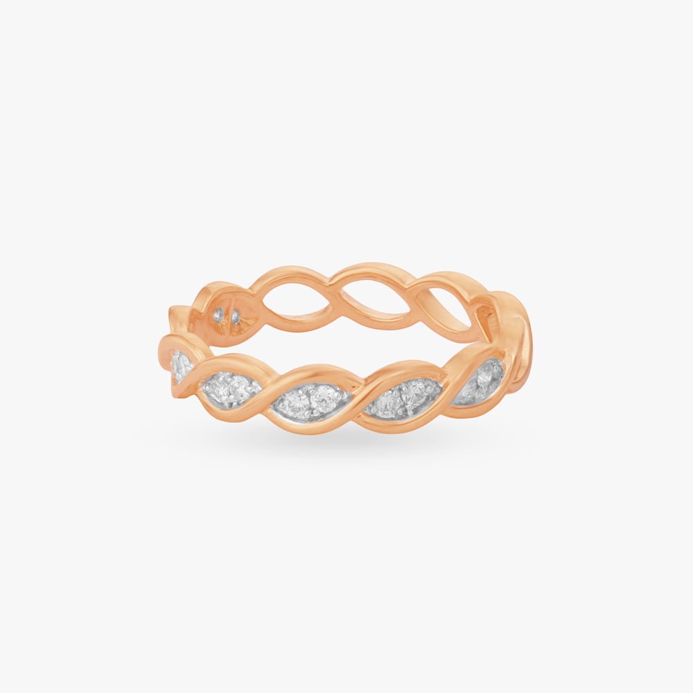 Interlaced Wave Diamond Ring,,hi-res image number null