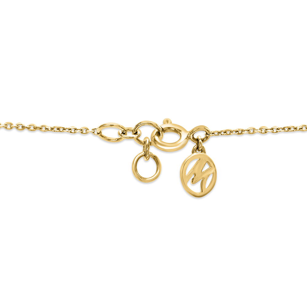 14 KT Yellow Gold Cubic Pendant With Chain,,hi-res image number null