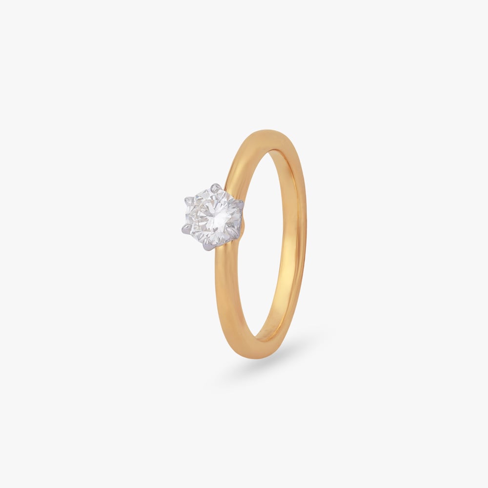 

Radiant Crest Solitaire Ring