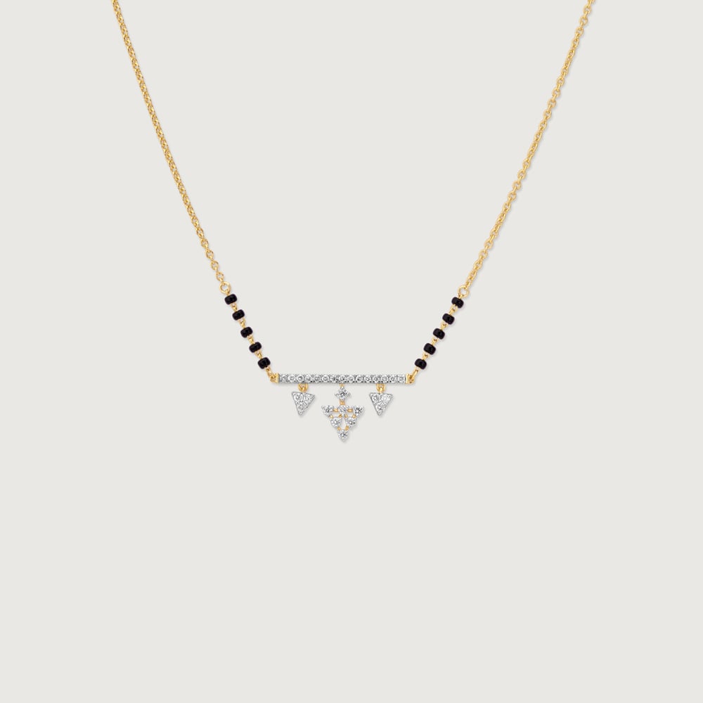 Chic Cascading Diamond Mangalsutra,,hi-res image number null