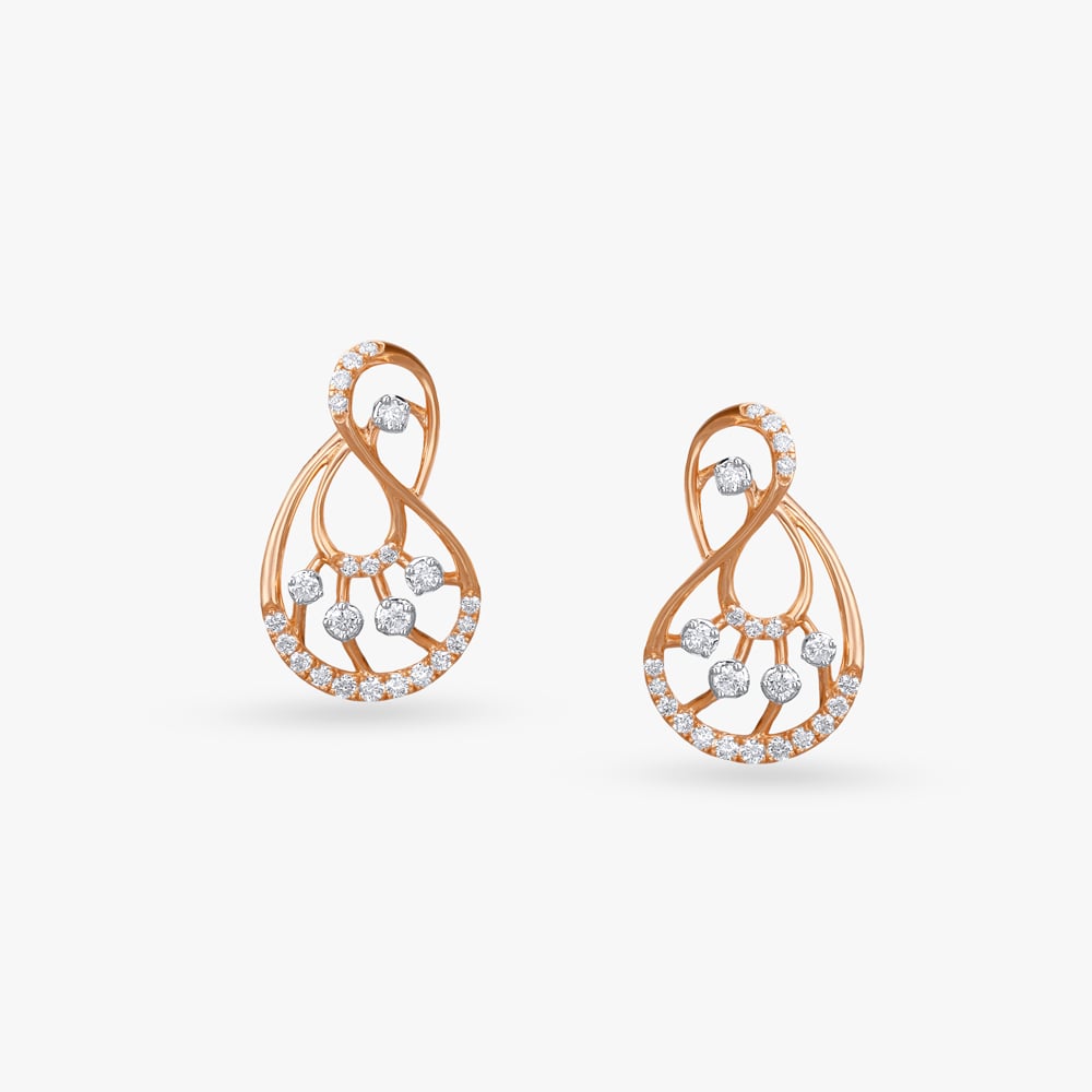 Twisted Droplet Diamond Pendant and Earrings Set,,hi-res image number null