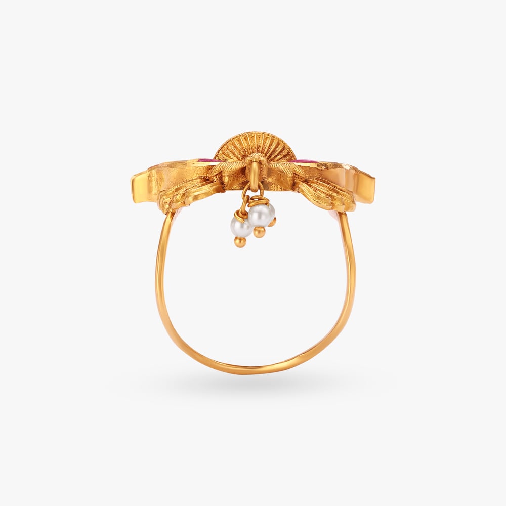 Kalash of Divinity Gold Vanki Finger Ring,,hi-res image number null