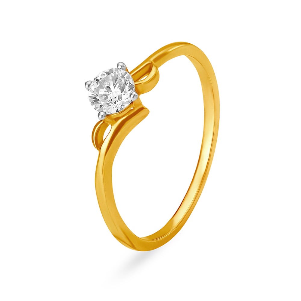 Timeless Flowerbud Single Stone Solitaire Ring,,hi-res image number null