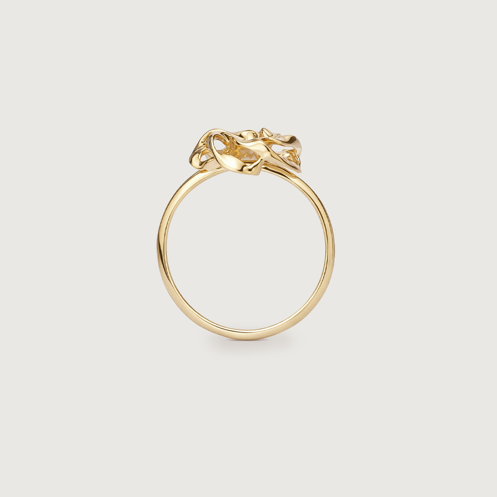 Sculpted Bloom Gold Ring,,hi-res image number null