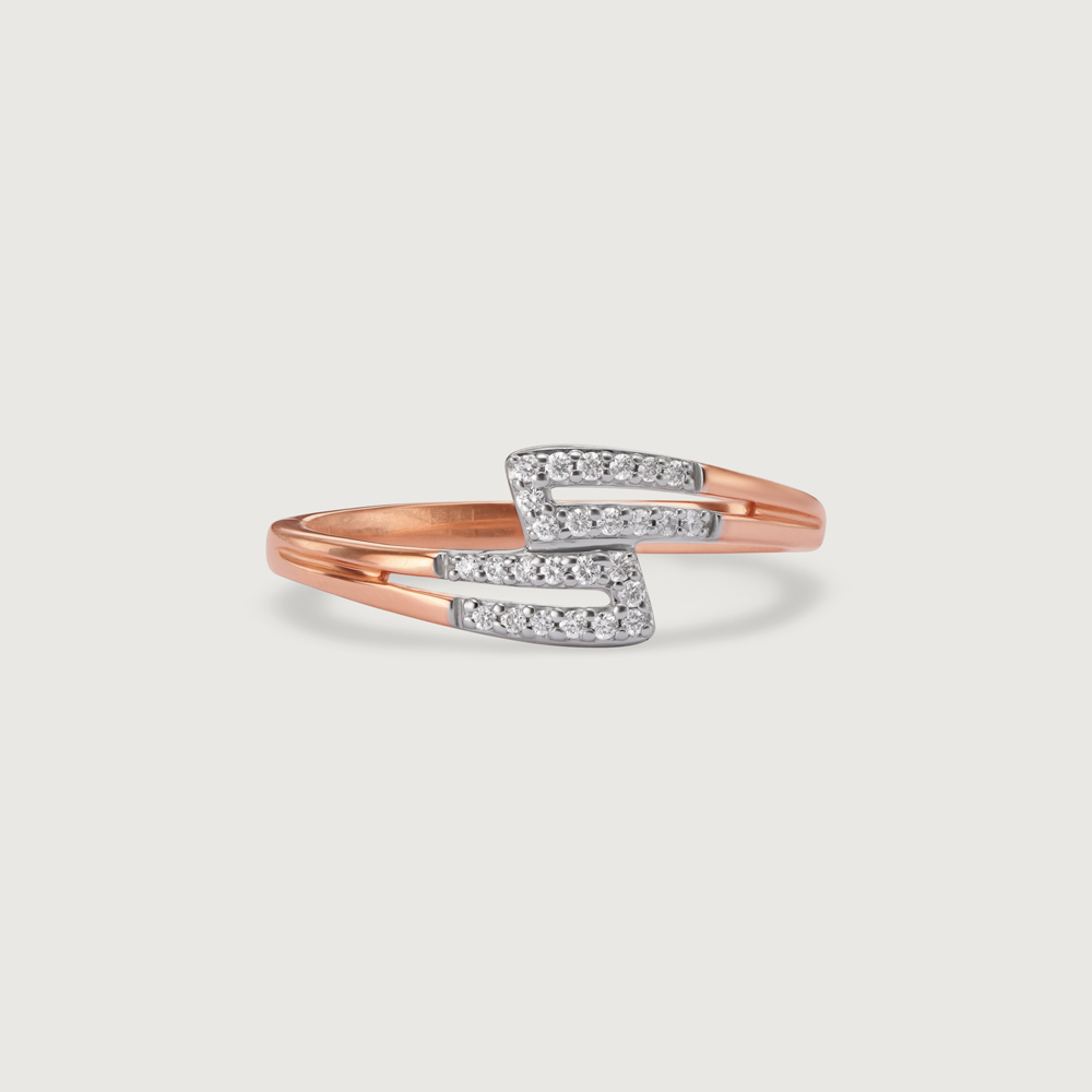 Rose Entwined Brilliance Diamond 14KT Rose Gold Ring,,hi-res image number null