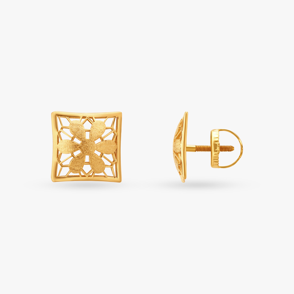 Jaunty Grace Floral Stud Earrings,,hi-res image number null