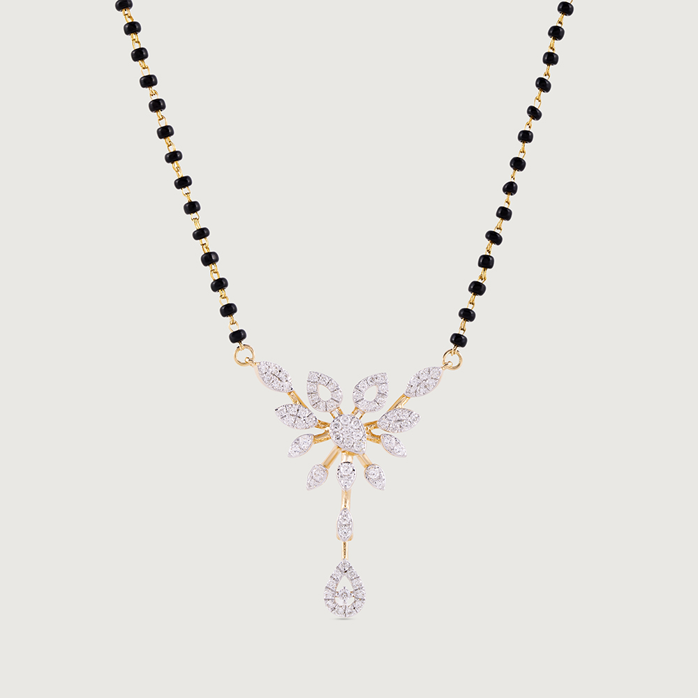Floral Cascade Gold and Diamond Mangalsutra,,hi-res image number null