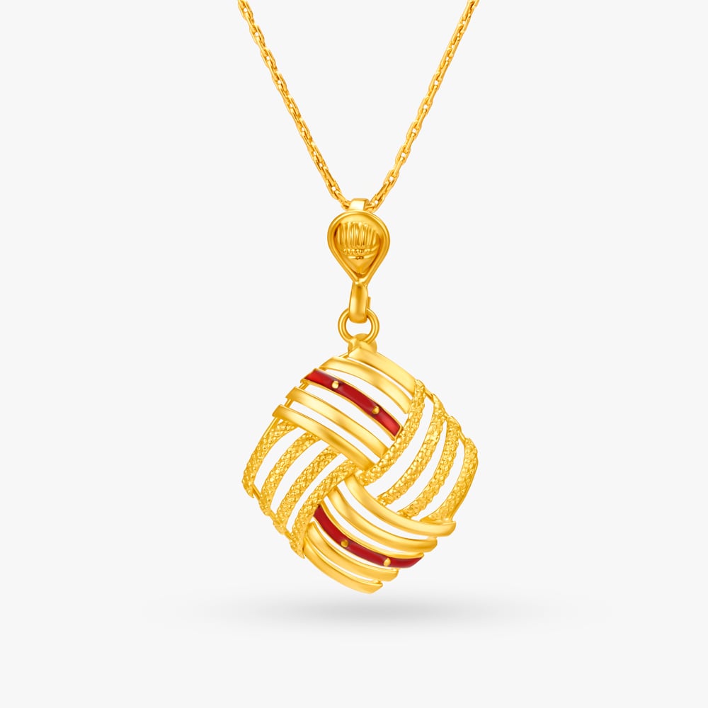 Stylish Criss-Cross Pendant,,hi-res image number null