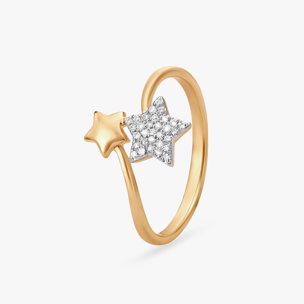 Starry Radiance Open Diamond Finger Ring