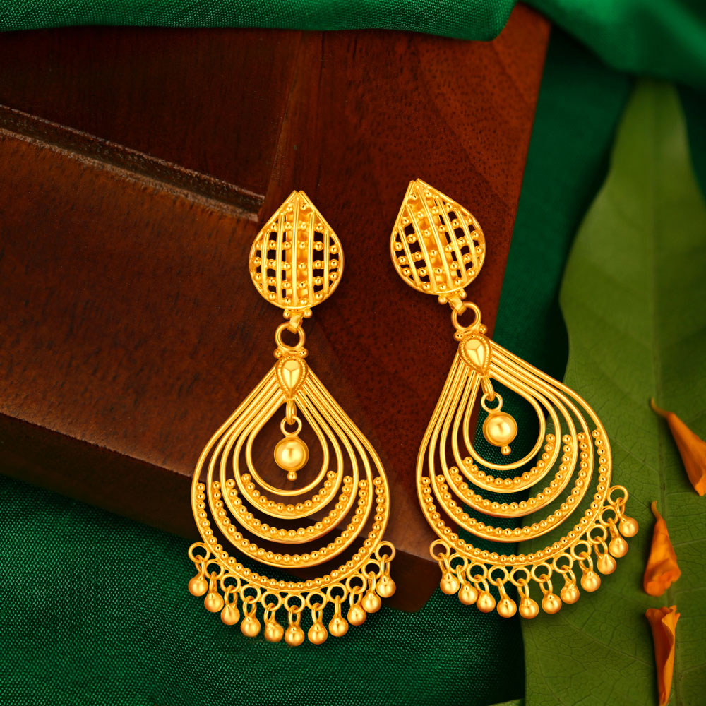 CZ Stone Bali Earrings | Daily Wear Earrings - South India Jewels-sgquangbinhtourist.com.vn