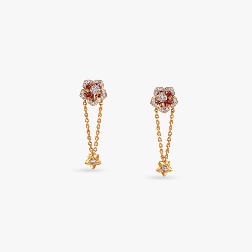 Whispering Blossoms Diamond Necklace Set,,hi-res image number null