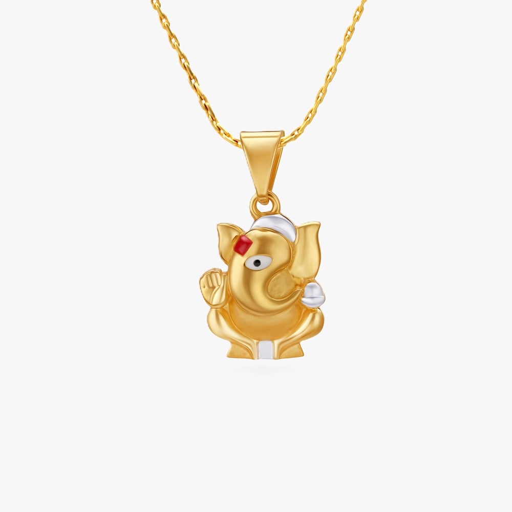 

Sacred Ganesh Gold Pendant