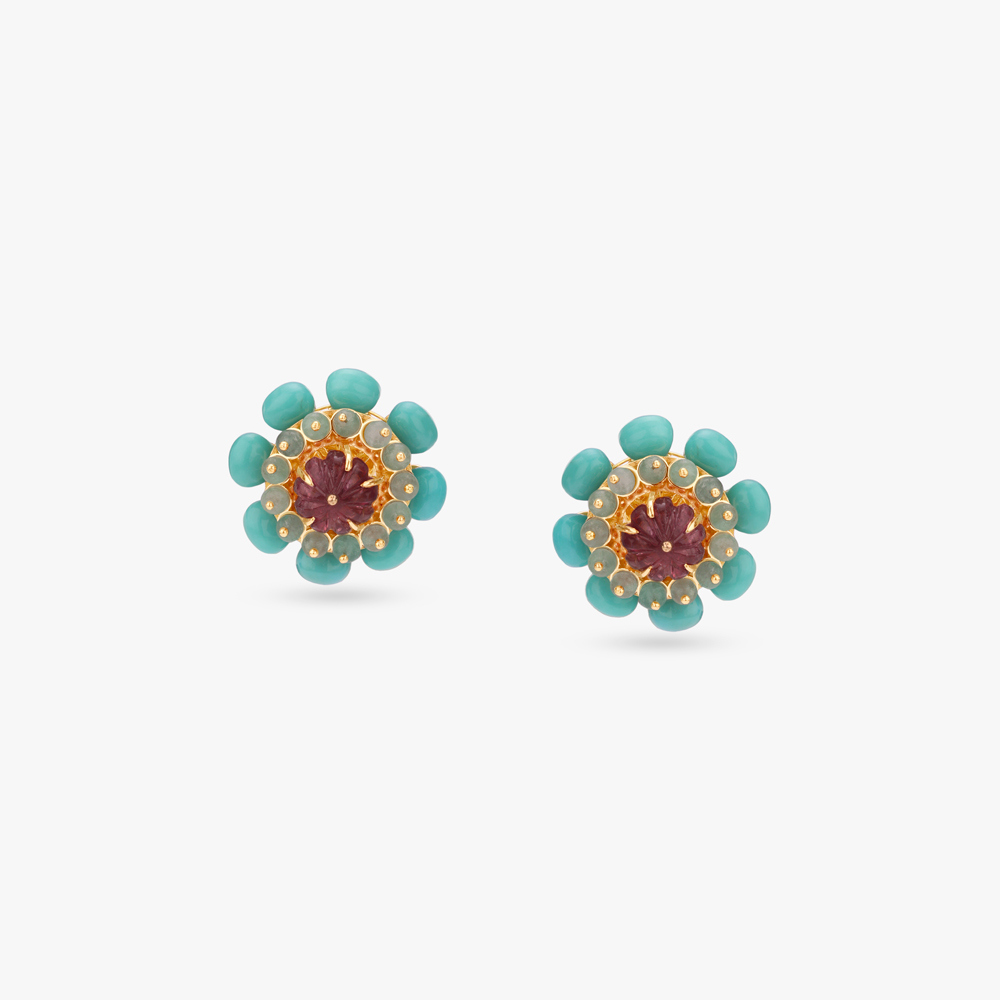 Orchard Glow Gold Stud Earrings,,hi-res image number null
