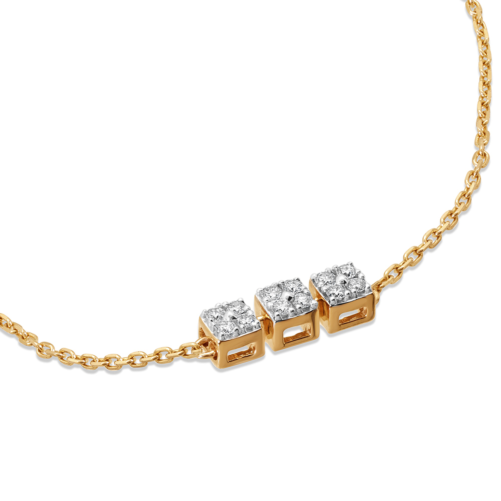 14KT Yellow Gold Glacial Flow Diamond Bracelet,,hi-res image number null