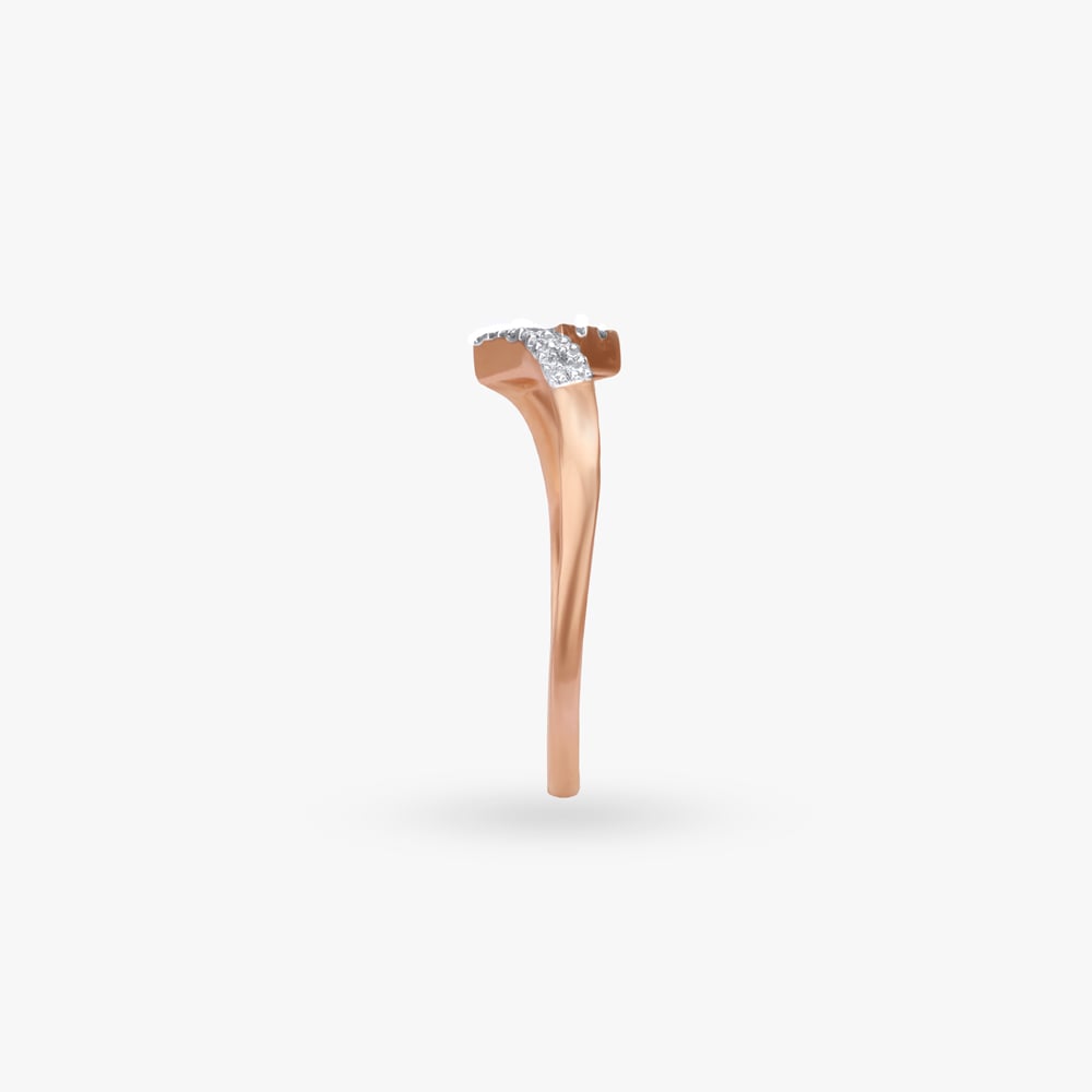 Sleek Twist Diamond Finger Ring,,hi-res image number null