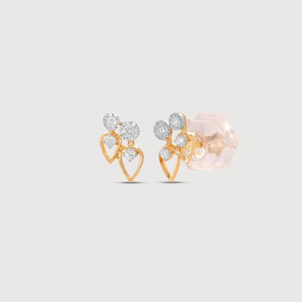 Twinkle Leaf Diamond Stud Earrings,,hi-res image number null