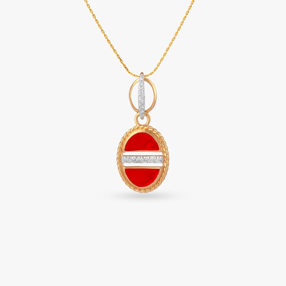 Crimson Reversible Diamond Pendant,,hi-res image number null