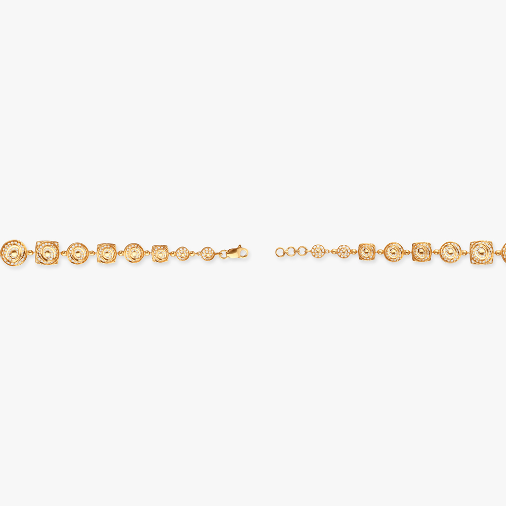 Ornate Medallion Gold Bracelet,,hi-res image number null