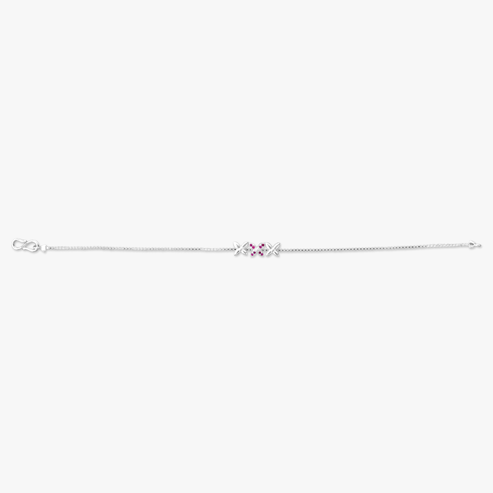 Butterfly Bloom Silver Anklet,,hi-res image number null