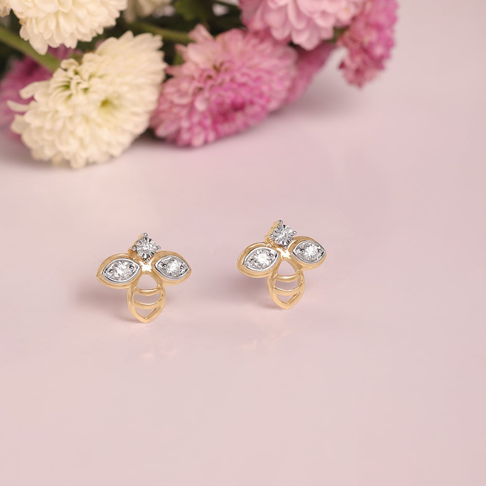 Sleek Buzz Diamond Stud Earrings,,hi-res image number null