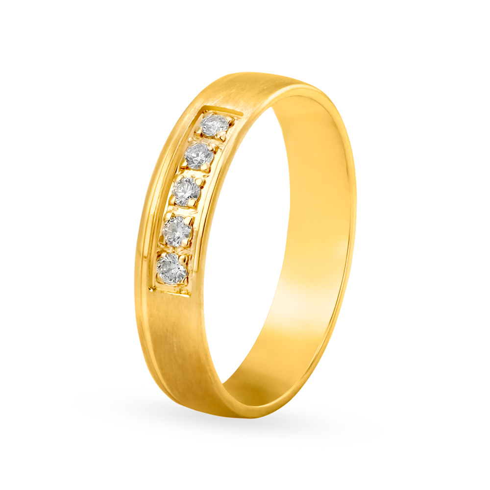 Suave 18 Karat Yellow And White Gold And Diamond Ring,,hi-res image number null