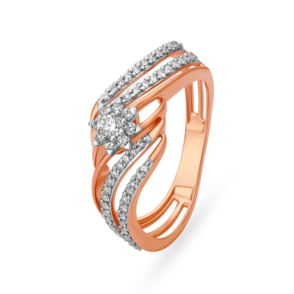 Rosy Ripple Diamond Ring,,hi-res image number null