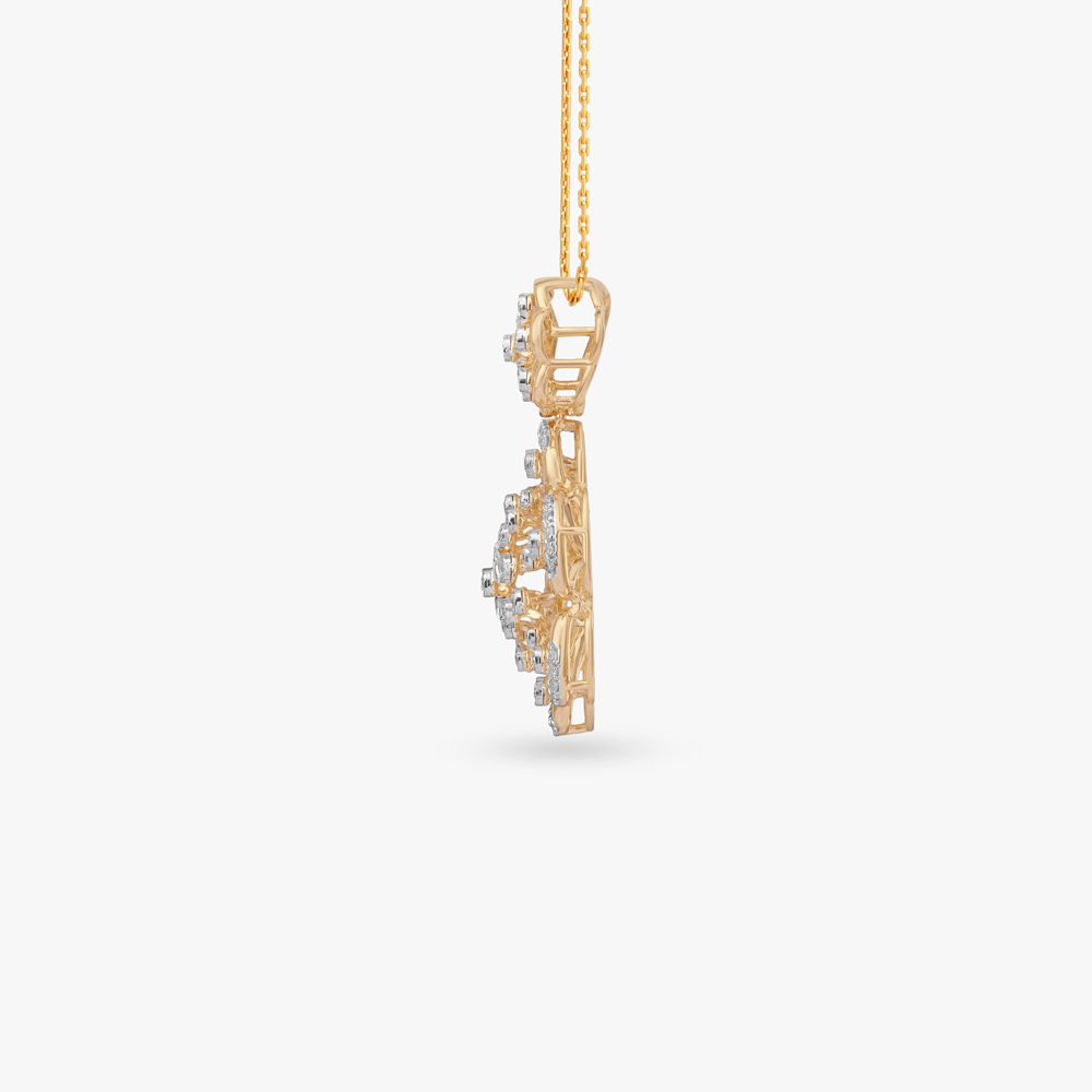 Ornate Bloom Diamond Pendant and Earrings Set,,hi-res image number null