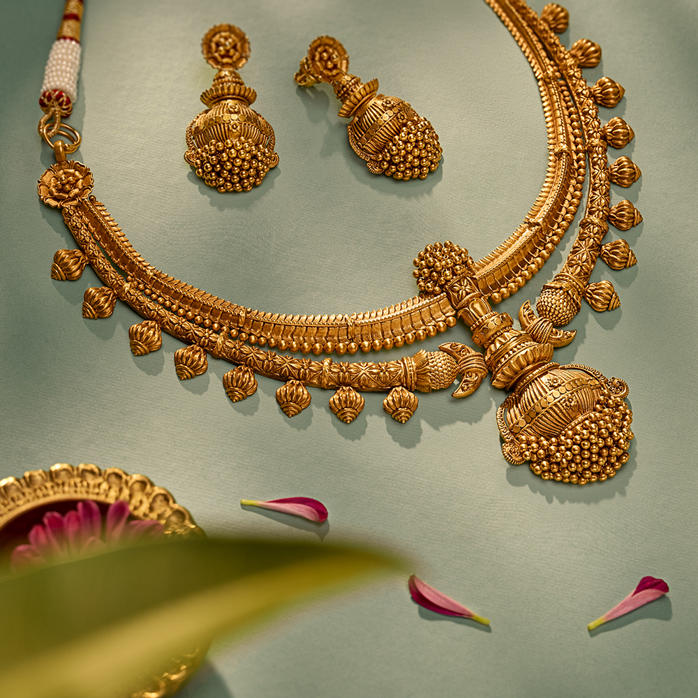 Regal Kanthi Gold Necklace Set,,hi-res image number null