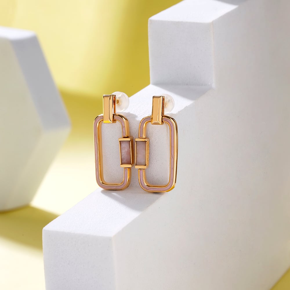 Dynamic Flip Pink Opal 18KT Drop Earring,,hi-res image number null