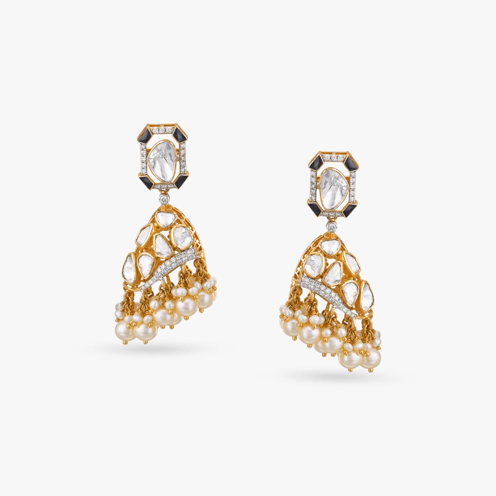 Regal Charm Diamond Jhumka Earrings,,hi-res image number null