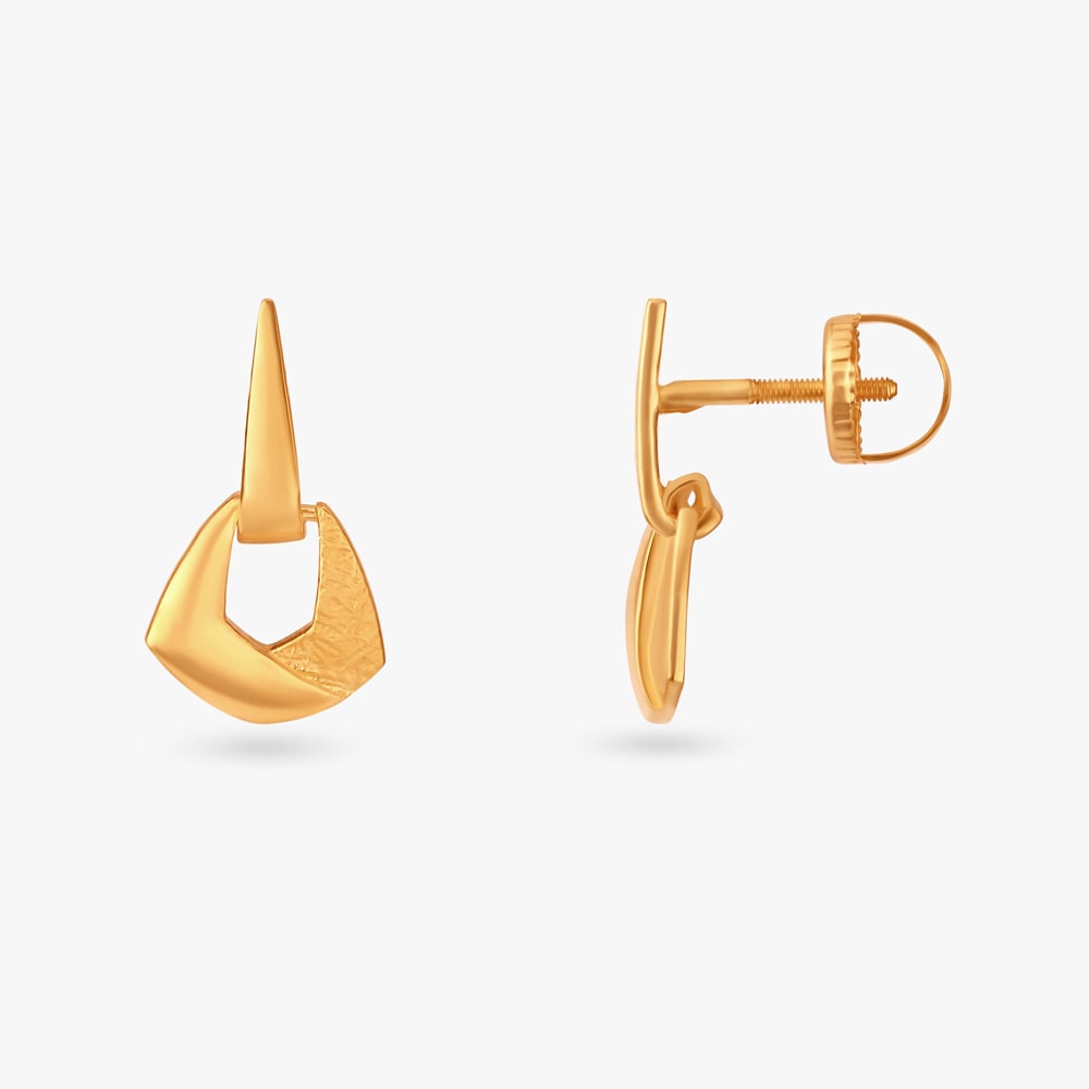 Geometric Gold Hoop Earrings,,hi-res image number null